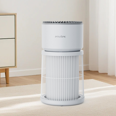 Purificateur d'air automatique pour animaux de compagnie avec lumière de qualité de l'air à 3 couleurs 360° Conception de grille sûre pour chats / chiens
